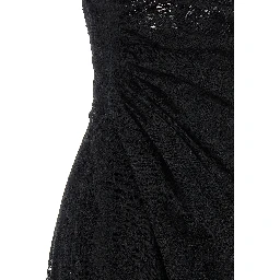 Black Polyester Long Dress