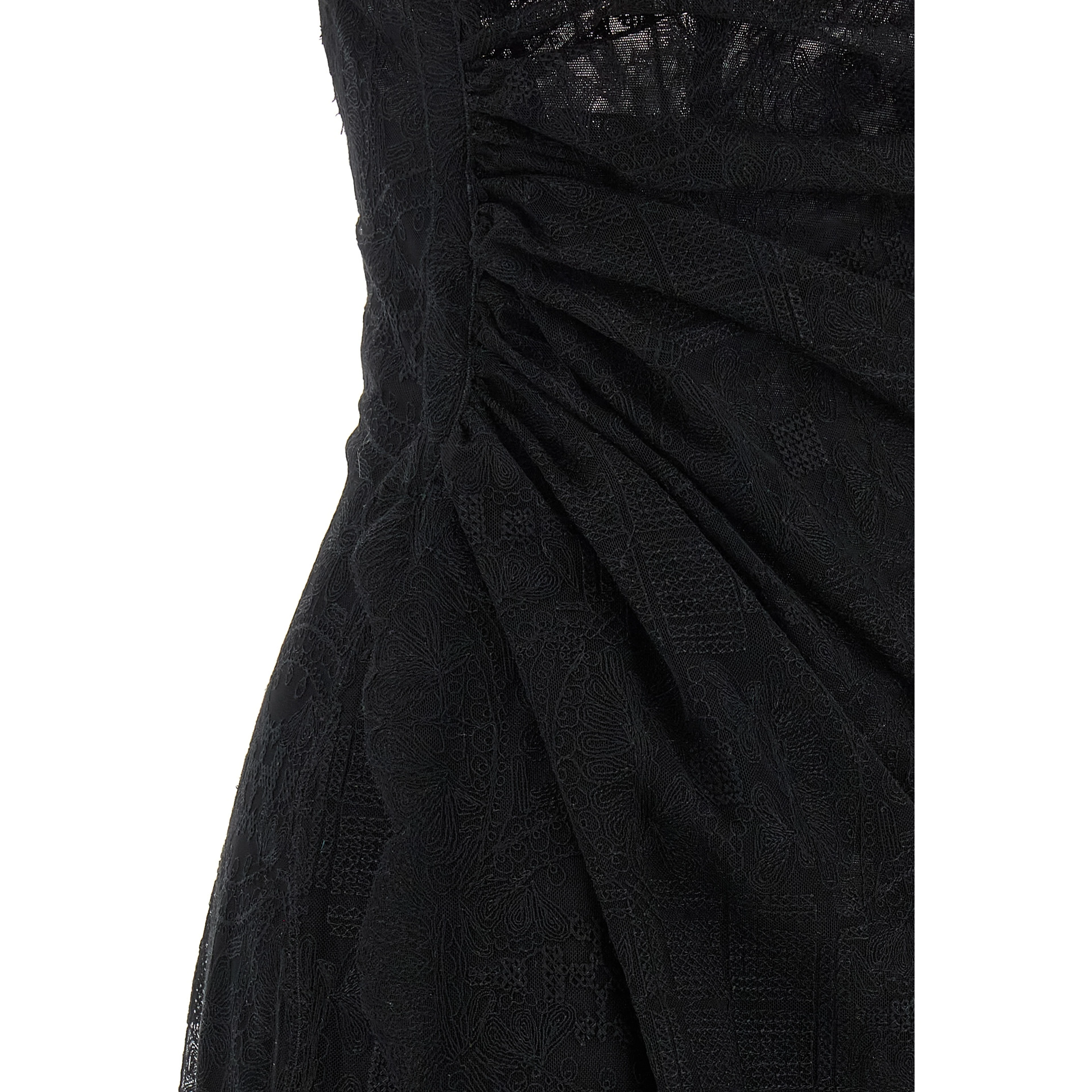 Black Polyester Long Dress