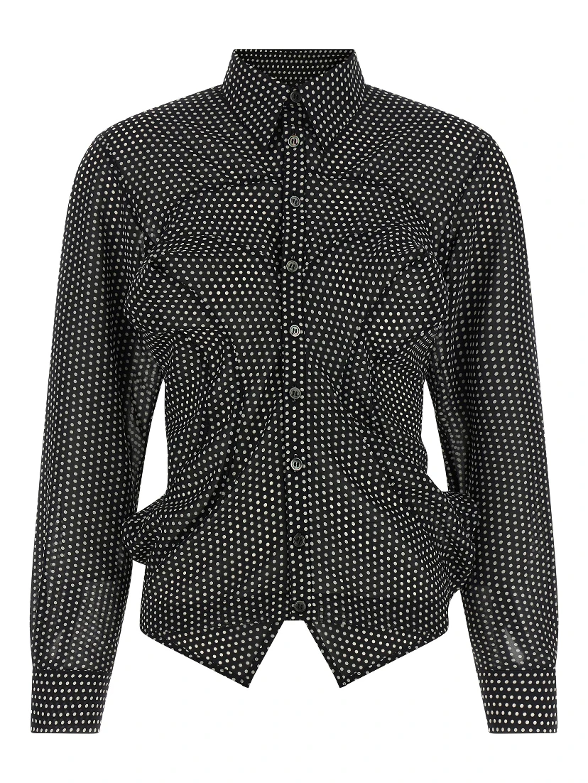Bicolor Polyester Blouse