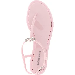 Multicolor Pvc Flat Sandals
