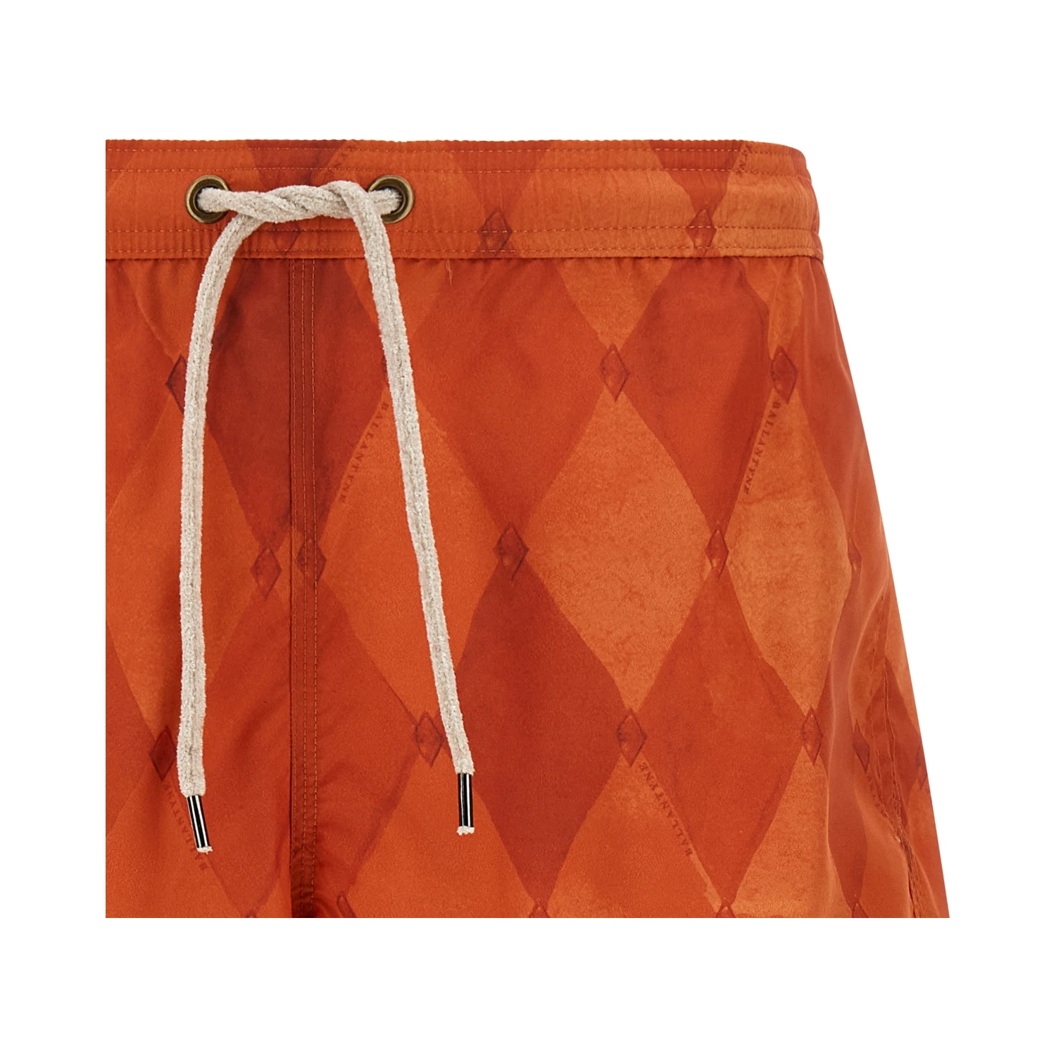 Orange Polyester Swim Shorts