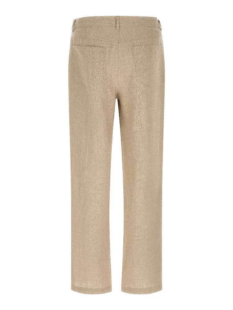 Beige Linen Casual Pants alternative