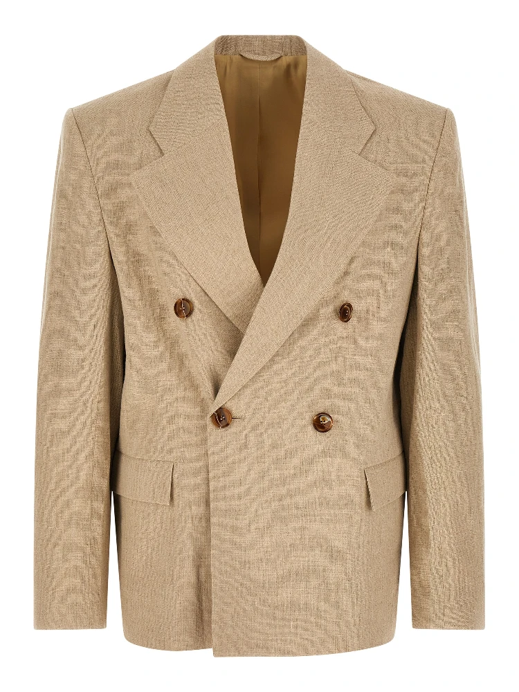 Beige Linen Blazer