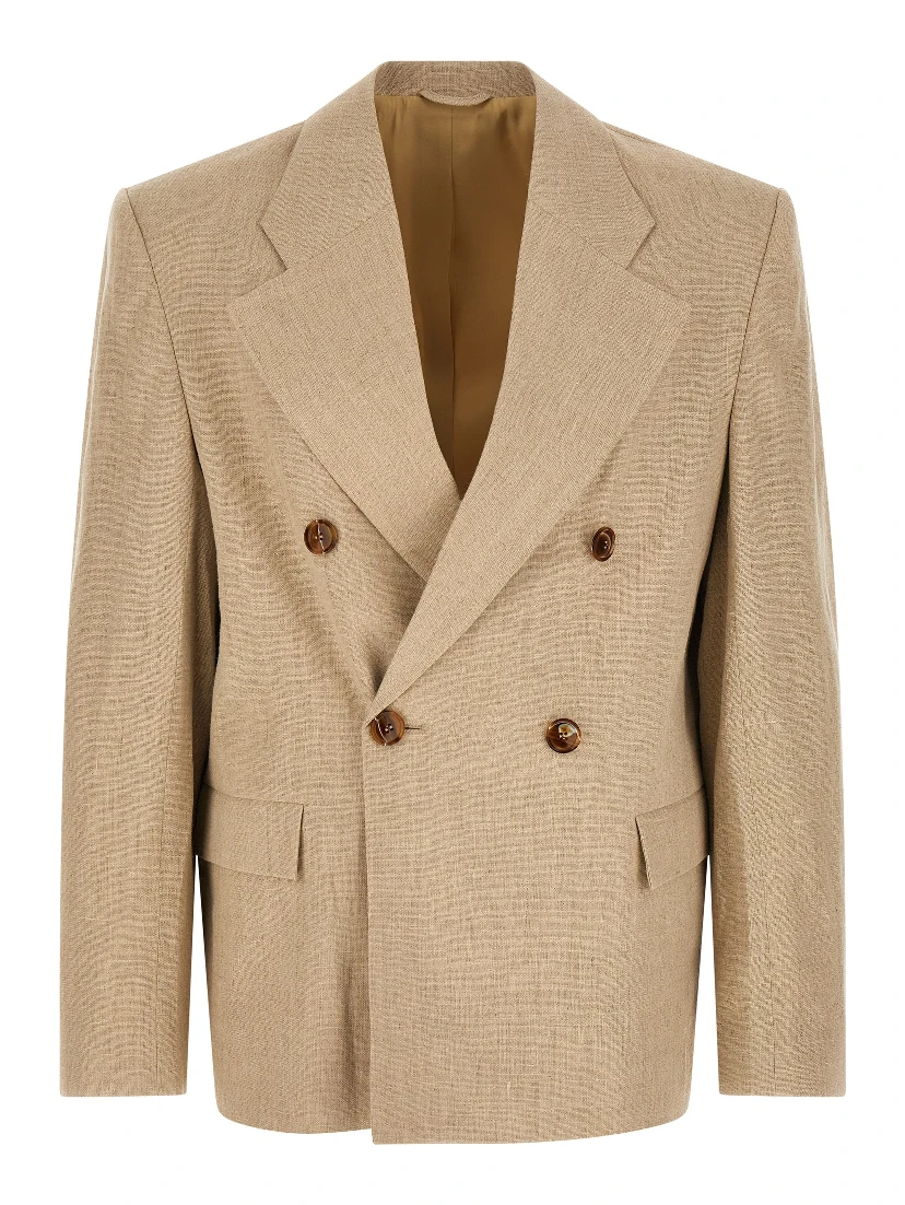 Beige Linen Blazer