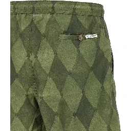Bicolor Polyester Swim Shorts