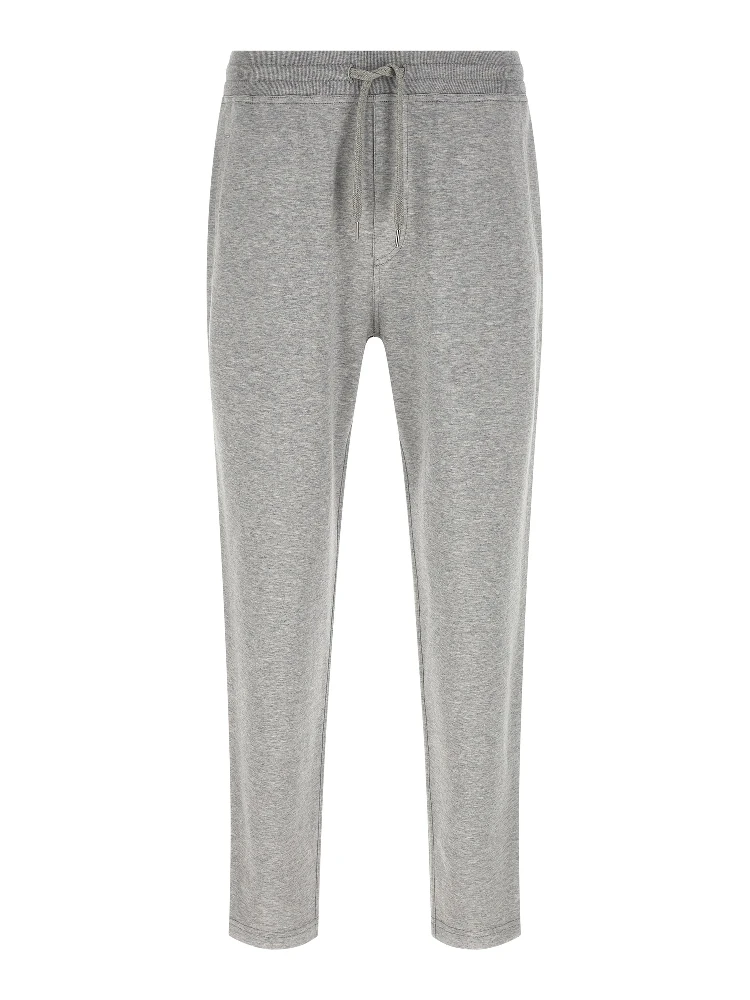 Gray Cotton Athletic Pants