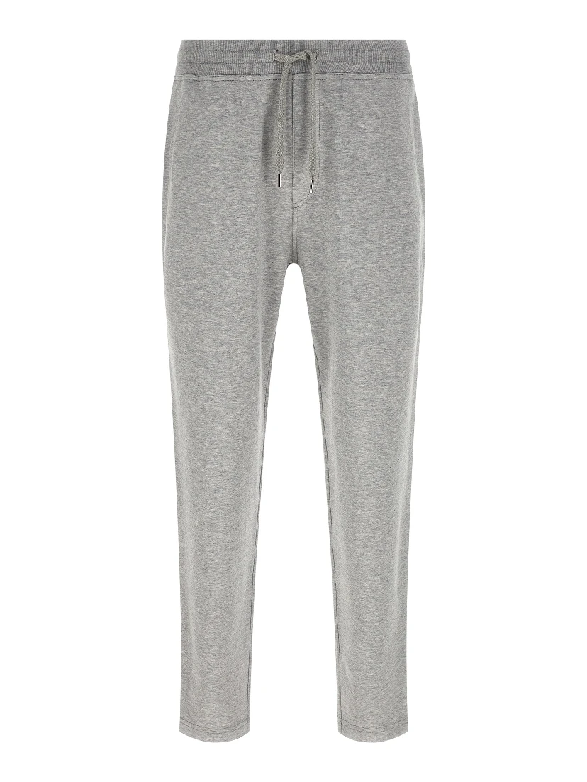 Gray Cotton Athletic Pants