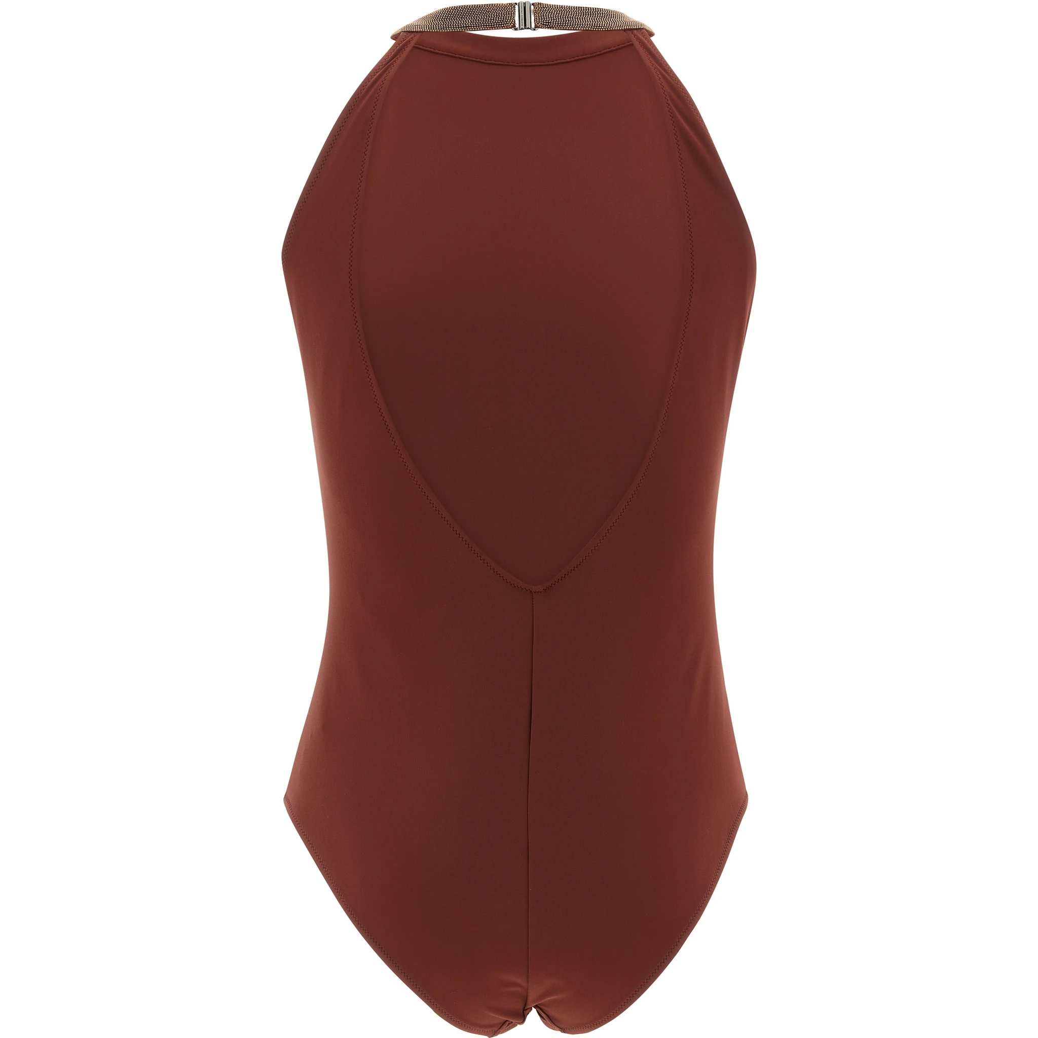Bordeaux Polyamide One-Piece Swimsuit
