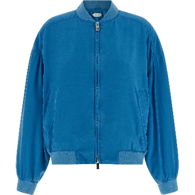 Blue Silk Bomber