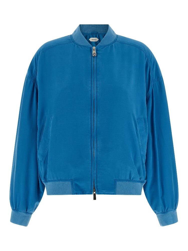 Blue Silk Bomber