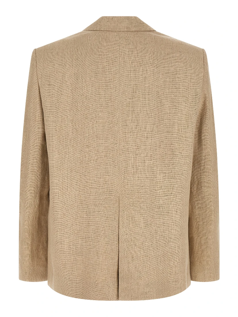 Beige Linen Blazer