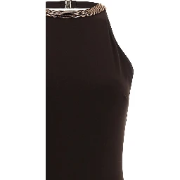 Brown Polyamide One-Piece Swimsuit