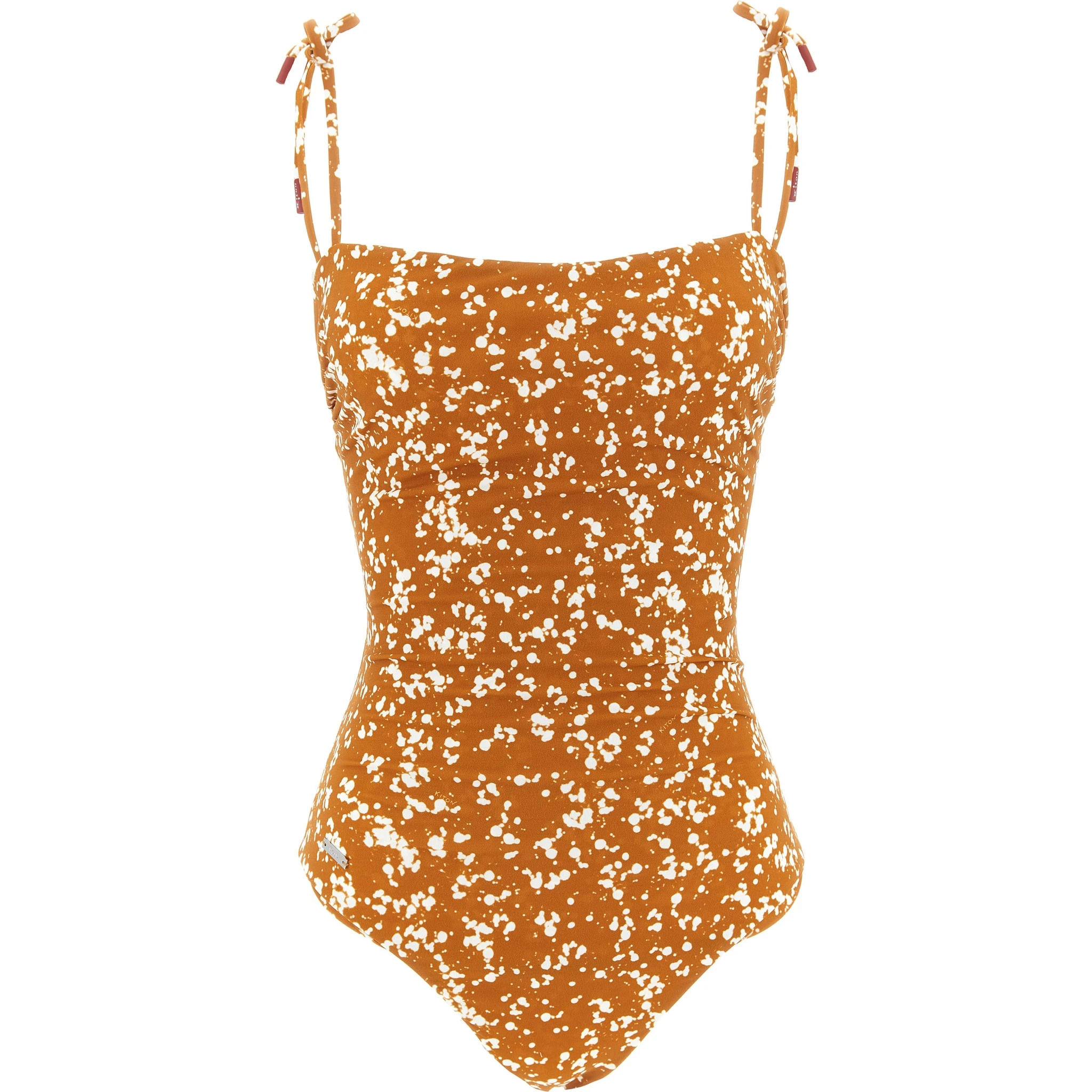 Brown Polyamide One-Piece Swimsuit
