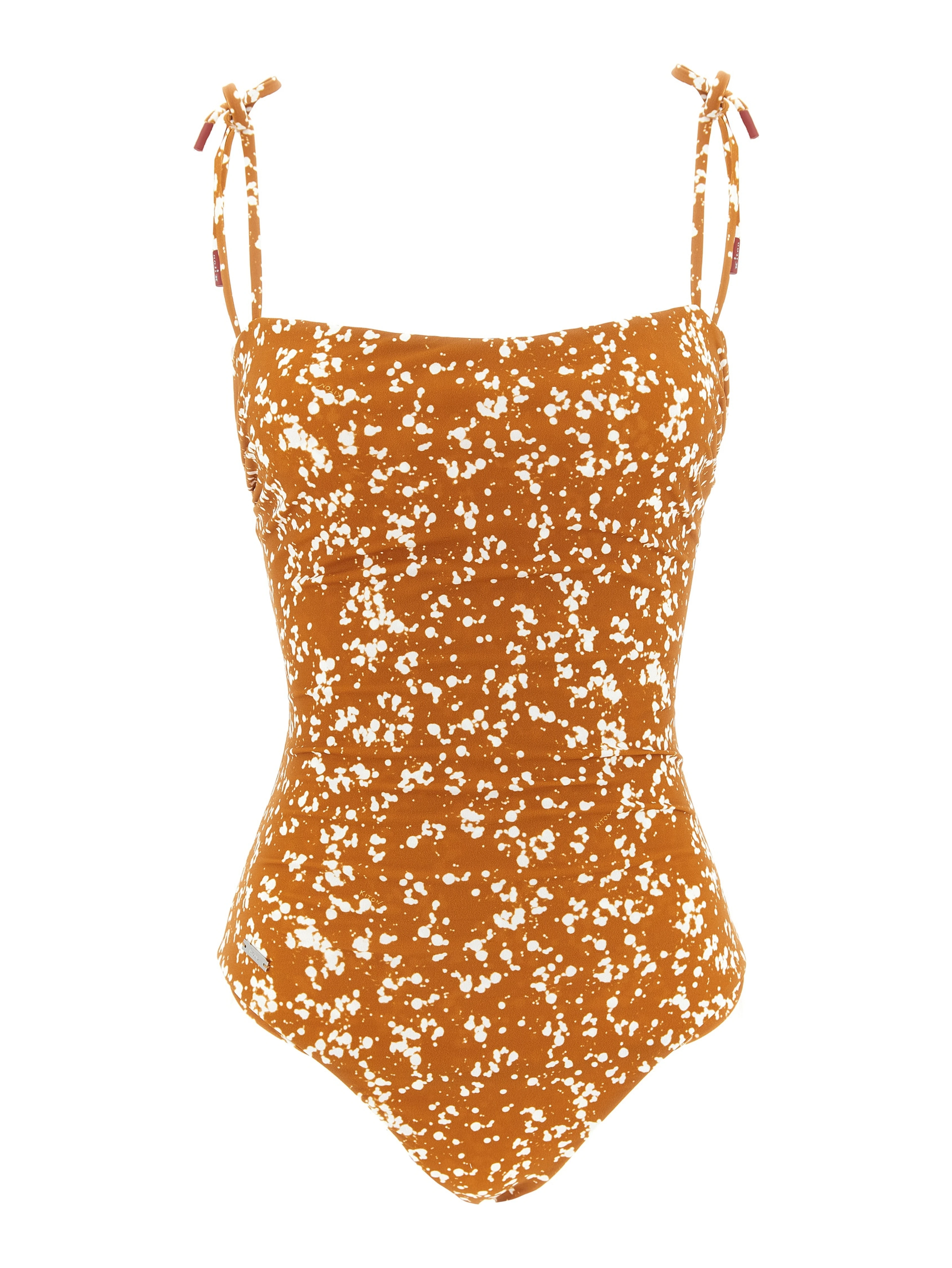 Brown Polyamide One-Piece Swimsuit