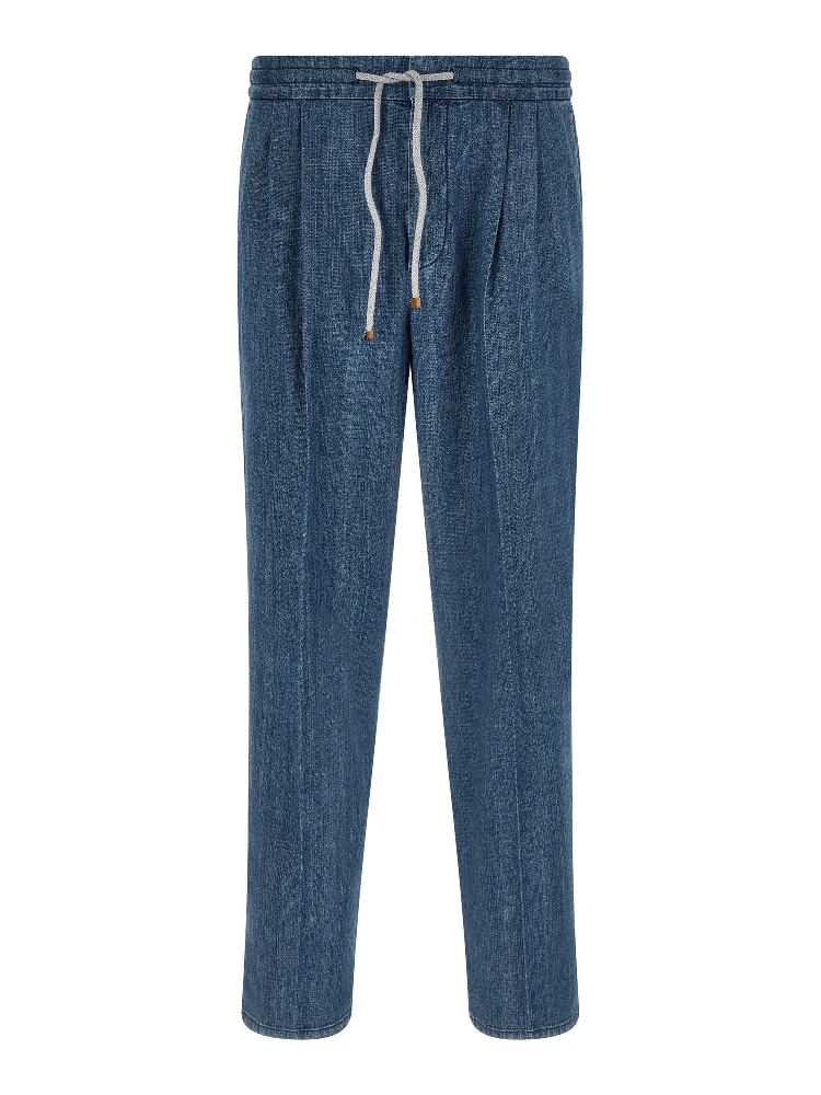 Blue Cotton Relaxed Fit Jeans