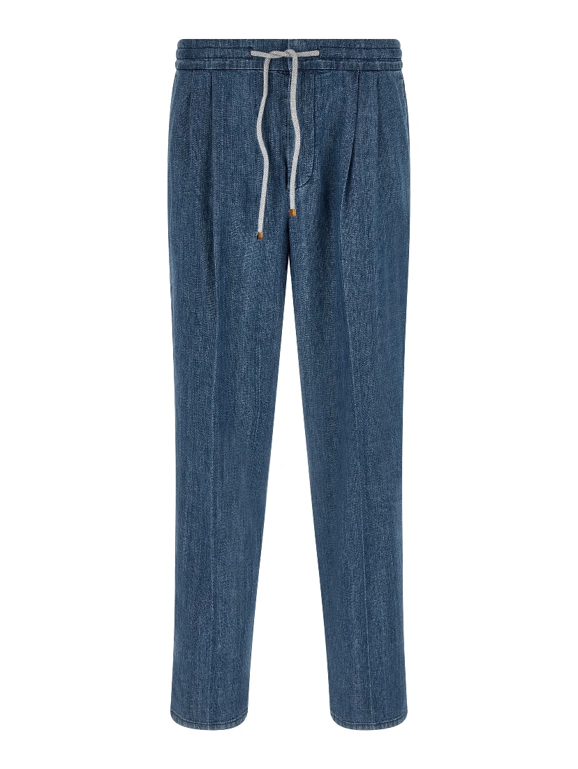 Blue Cotton Relaxed Fit Jeans