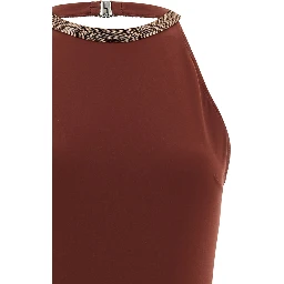 Bordeaux Polyamide One-Piece Swimsuit