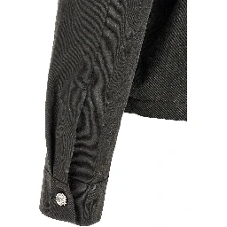 Gray Cotton Full-Length Jacket