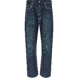 Blue Linen Jeans Denim