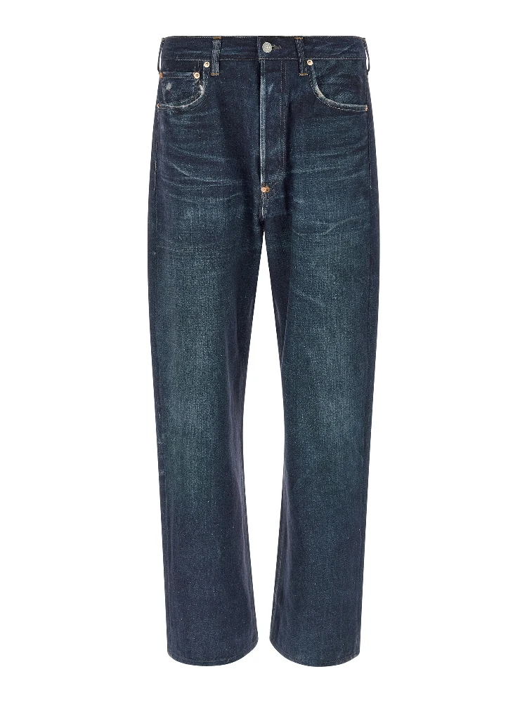 Blue Linen Jeans Denim