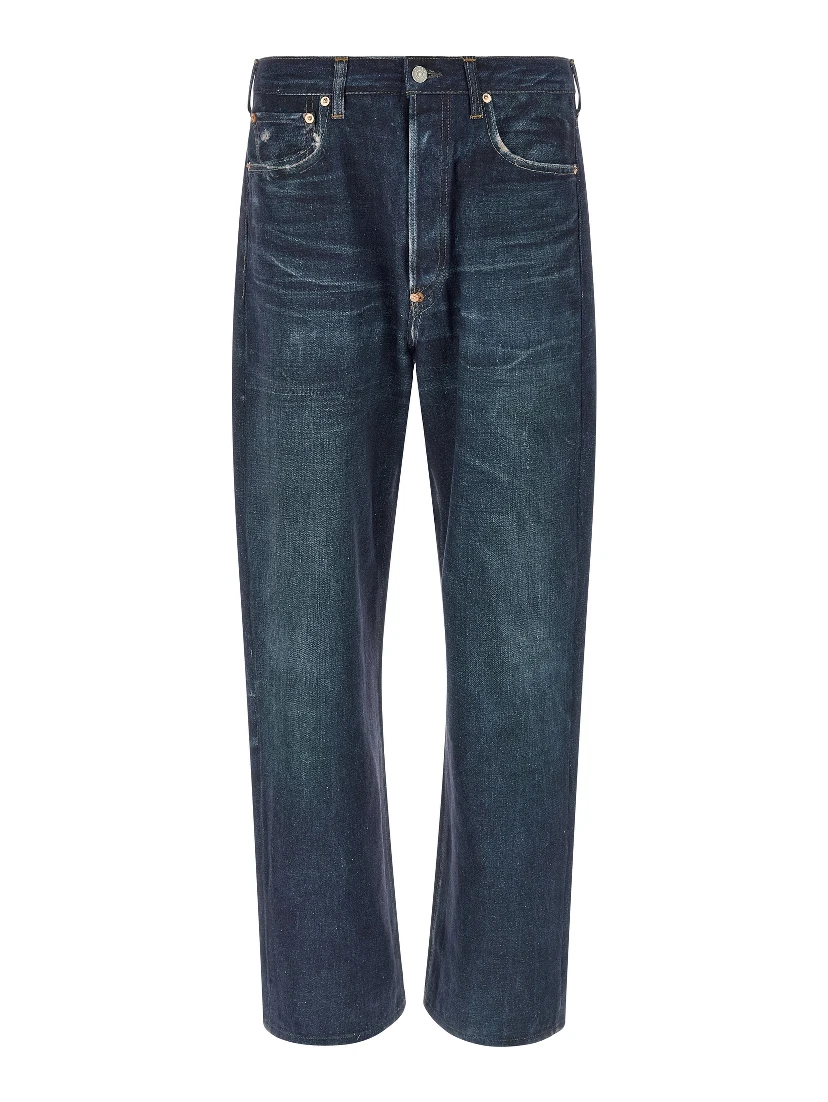 Blue Linen Jeans Denim