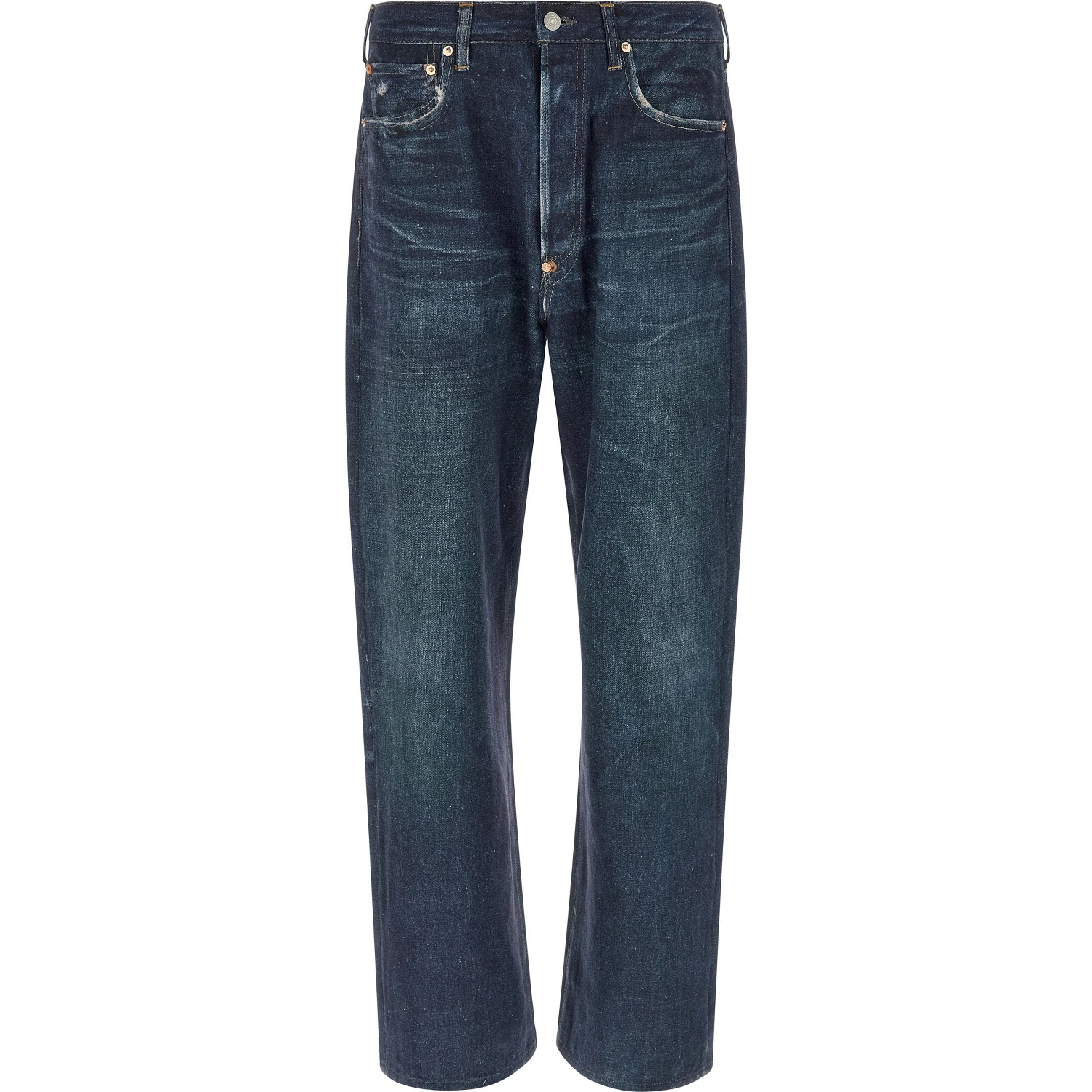 Blue Linen Jeans Denim