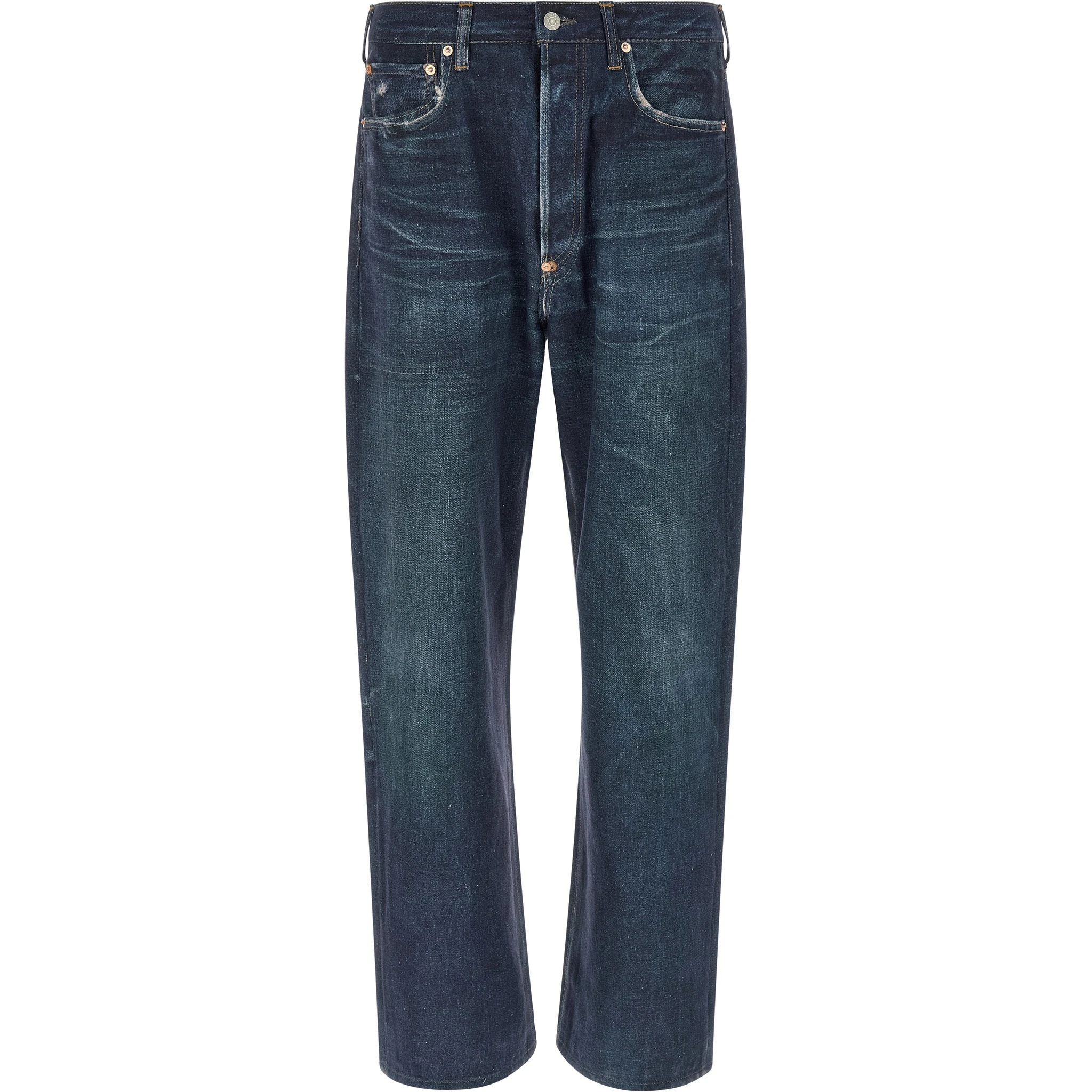 Blue Linen Jeans Denim