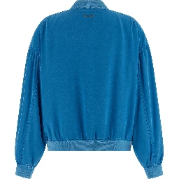 Blue Silk Bomber