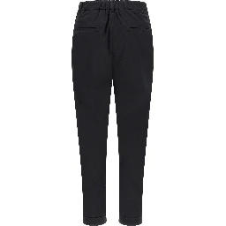 Black Cotton Casual Pants