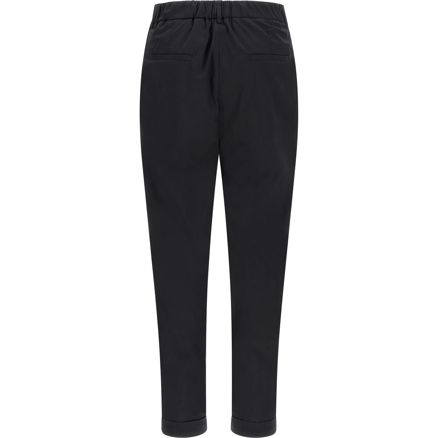 Black Cotton Casual Pants