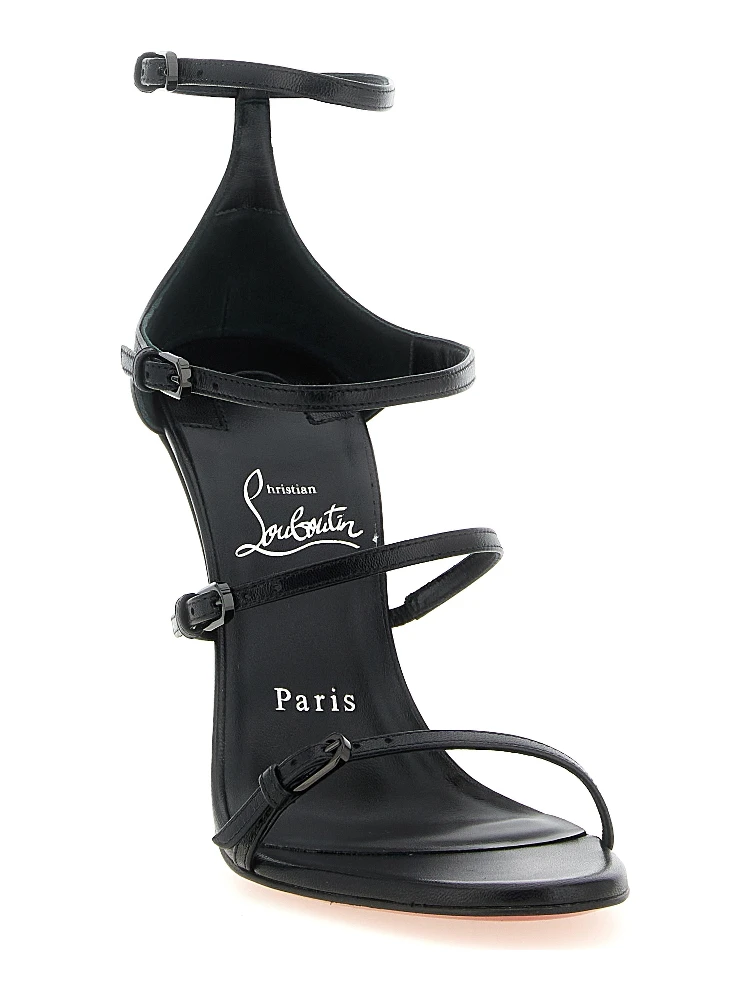 Black Goatskin Stiletto Heel Sandals alternative