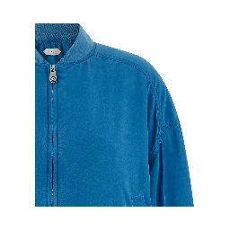 Blue Silk Bomber