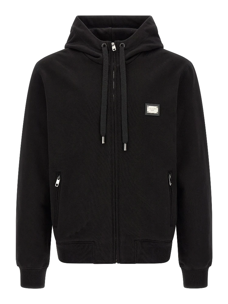 Black Cotton Sweatshirt