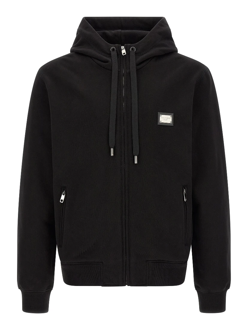 Black Cotton Sweatshirt