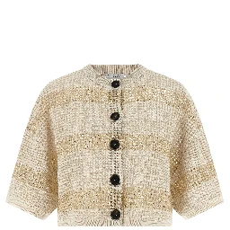 Beige Cotton Cardigan