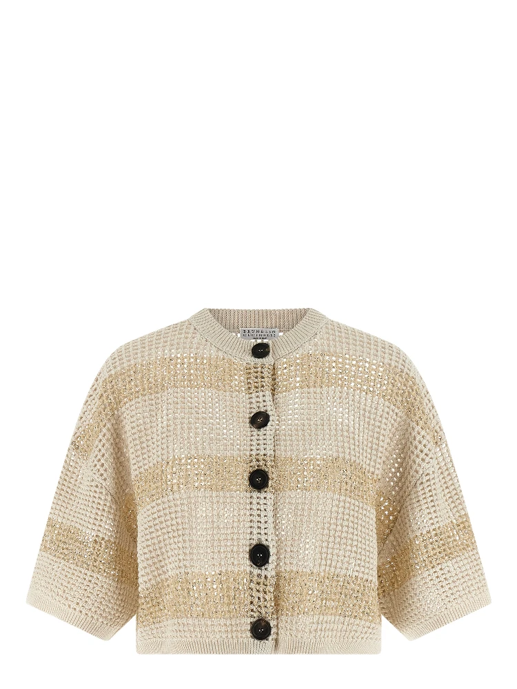 Beige Cotton Cardigan