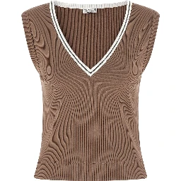 Brown Cotton Tank Tops
