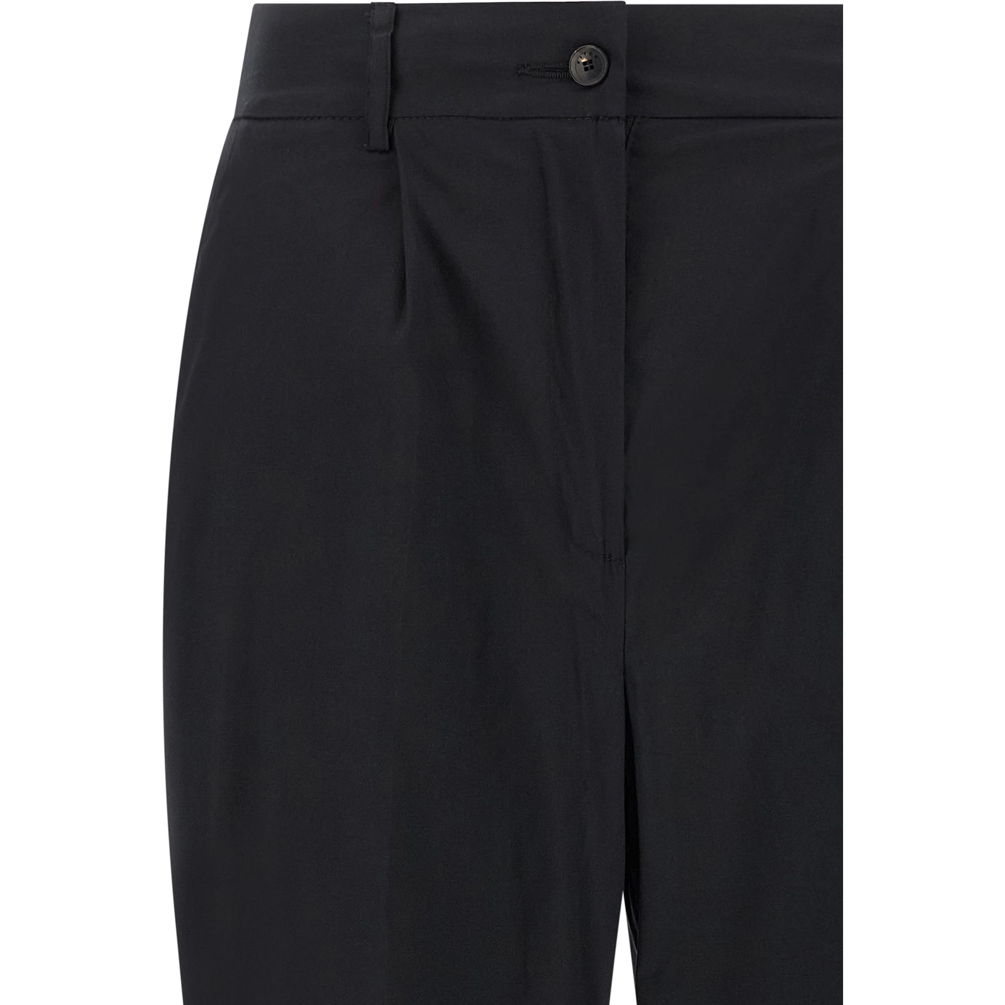 Black Cotton Casual Pants