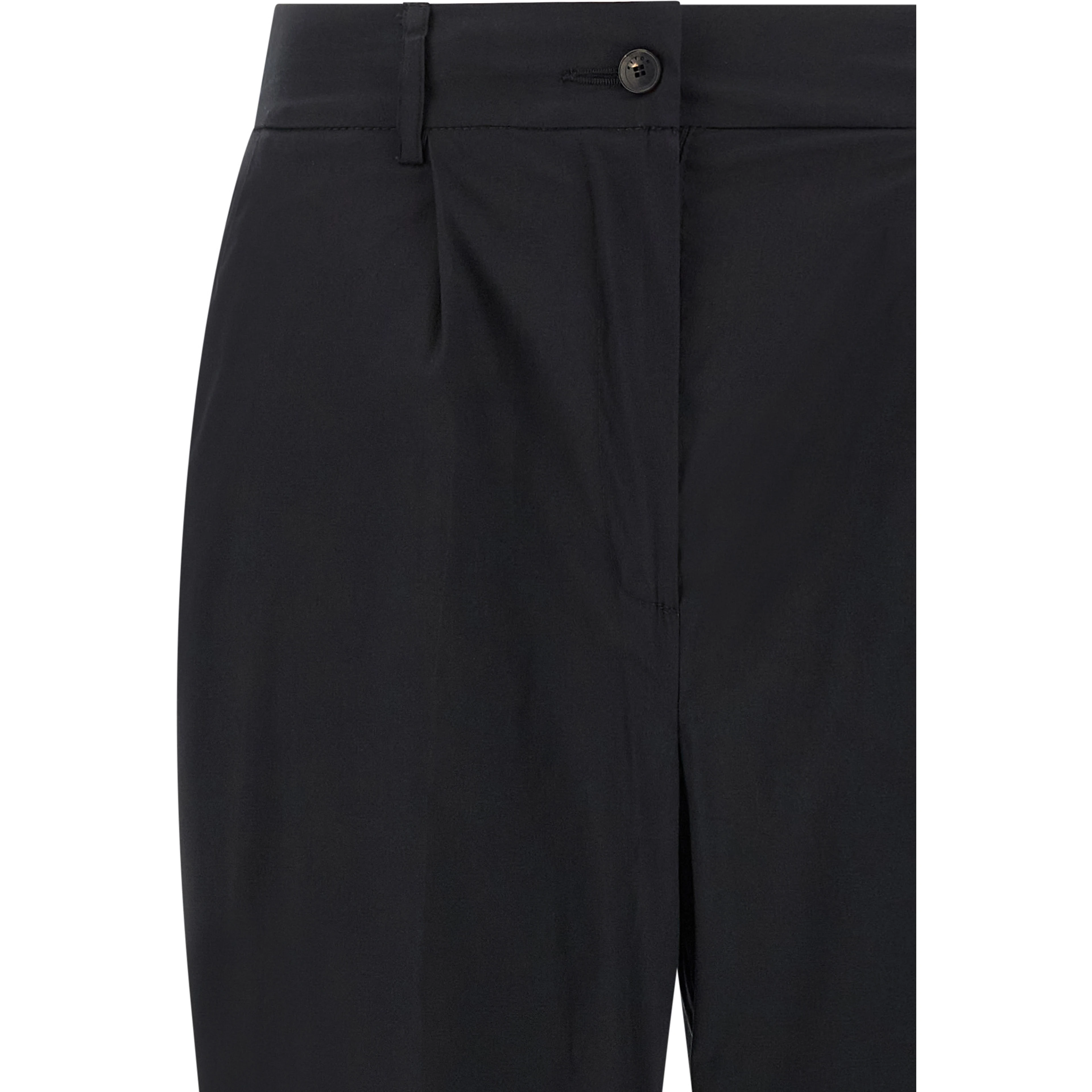 Black Cotton Casual Pants