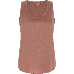 Multicolor Silk Sleeveles T-Shirt