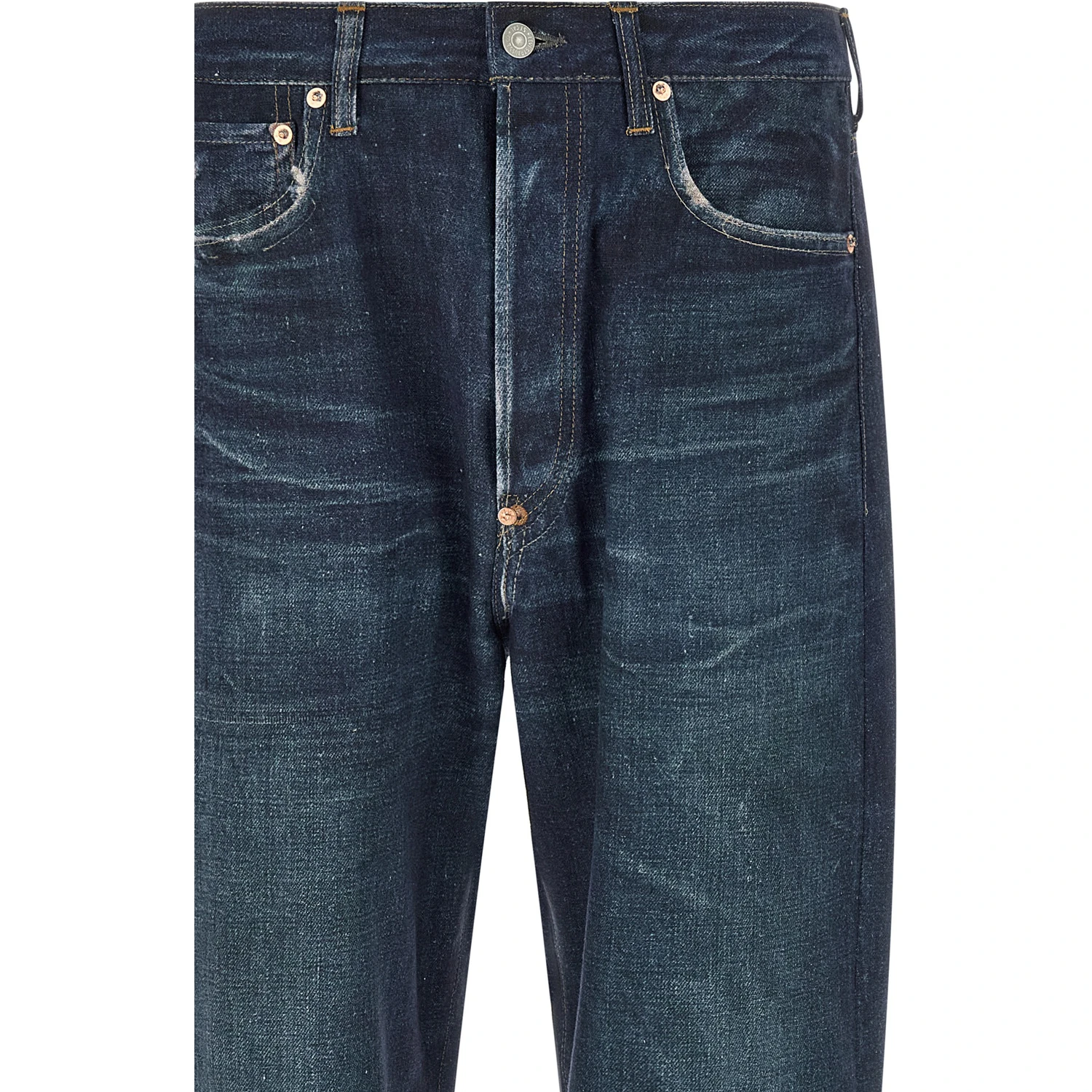 Blue Linen Jeans Denim