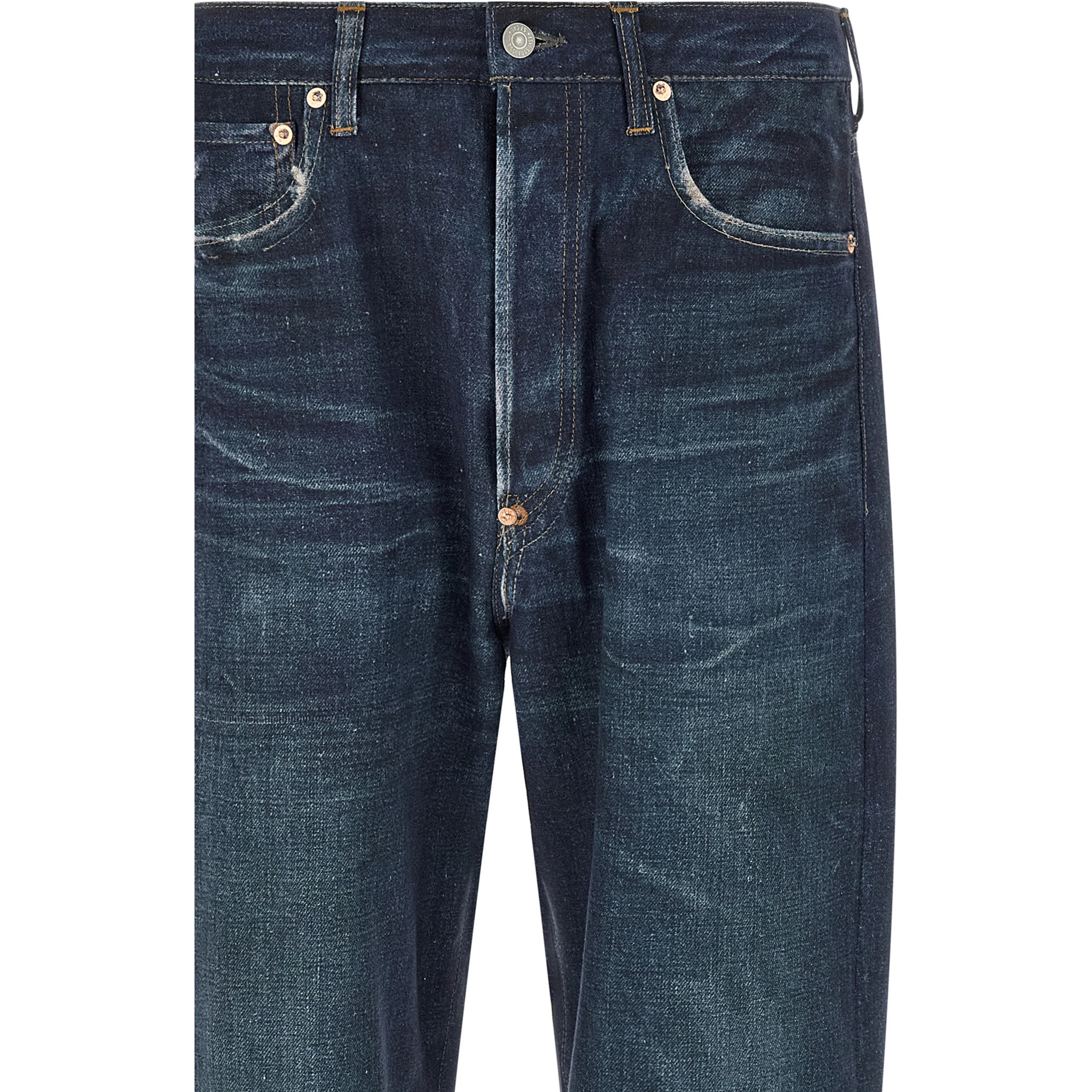 Blue Linen Jeans Denim