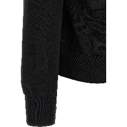Black Virgin Wool Cardigan