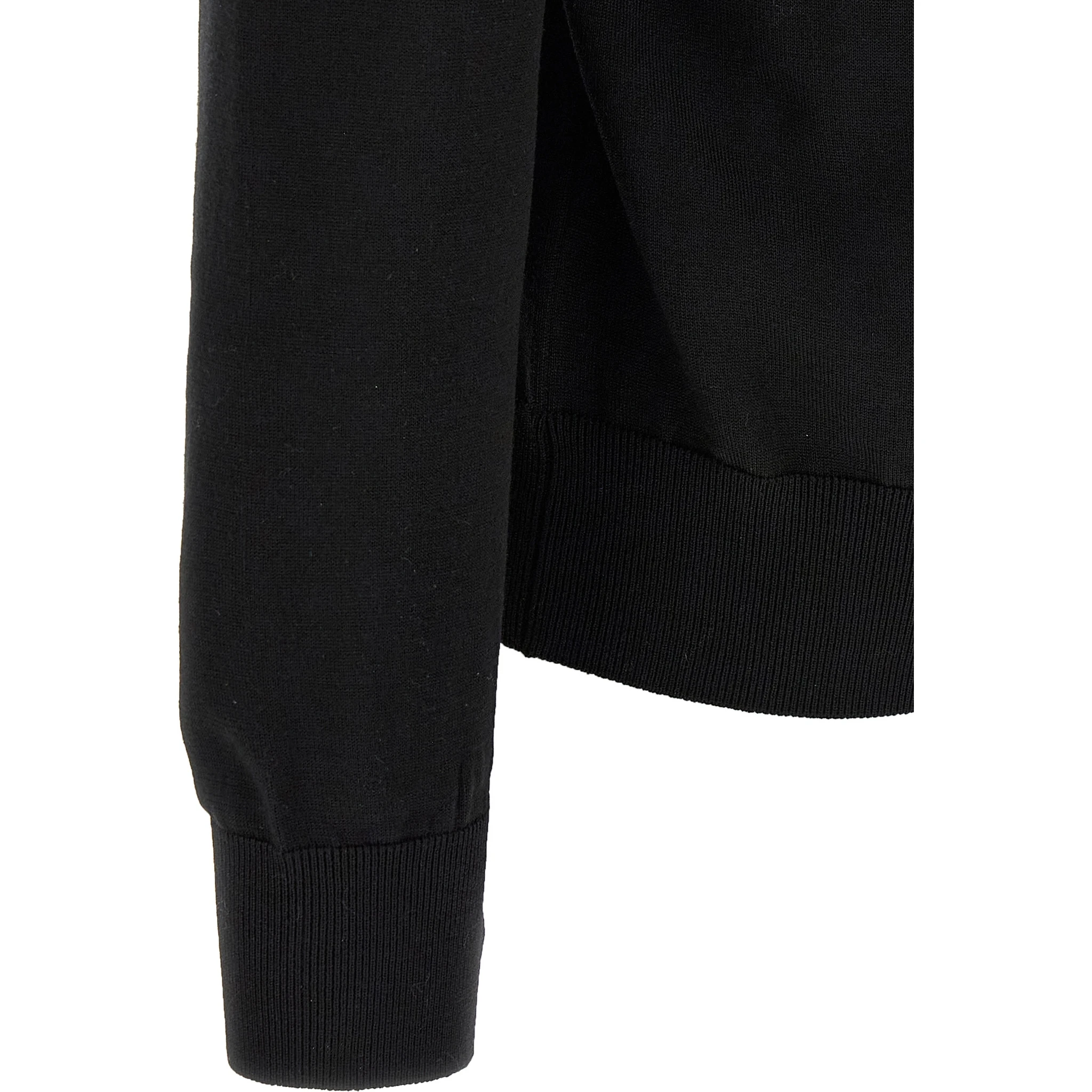 Black Virgin Wool Cardigan
