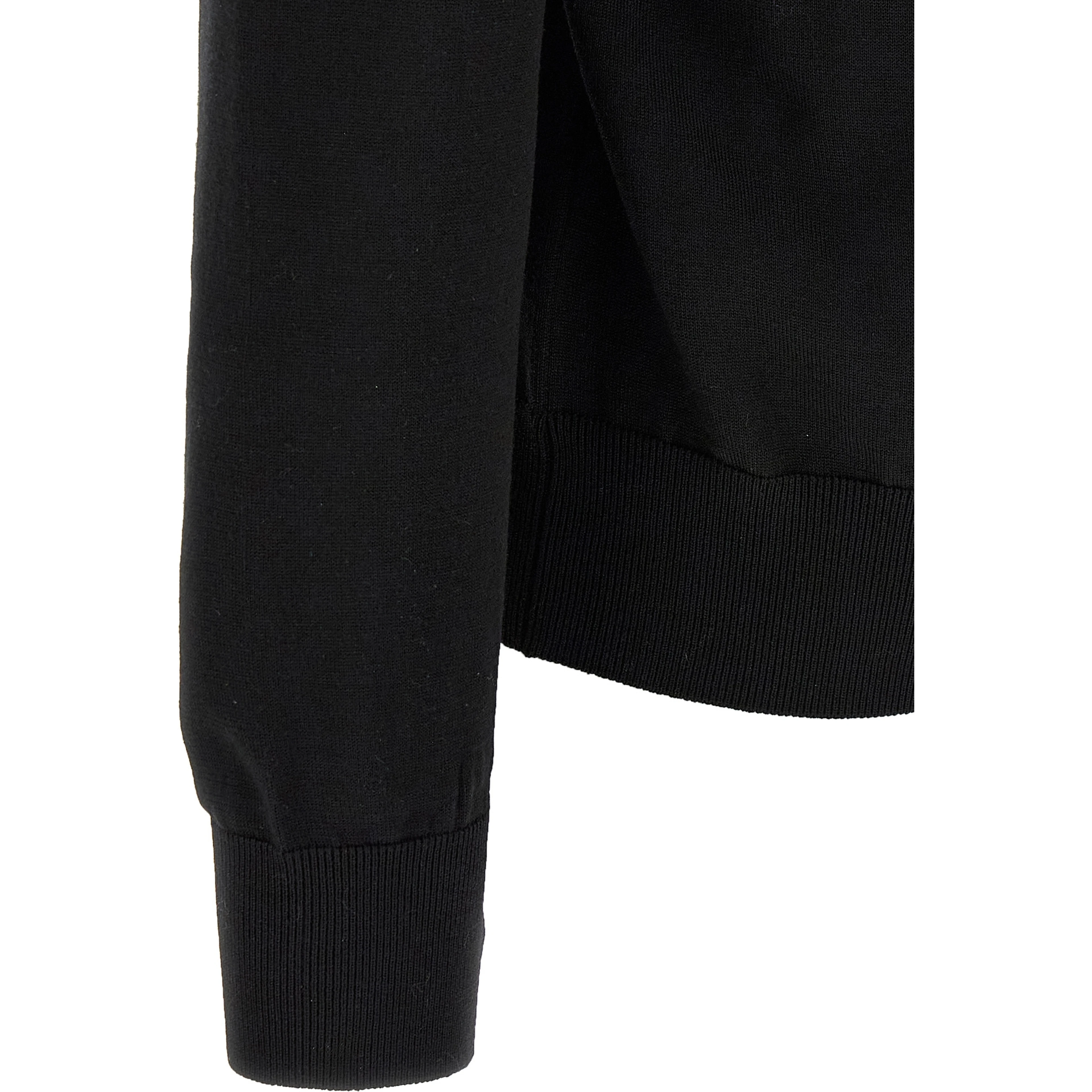 Black Virgin Wool Cardigan