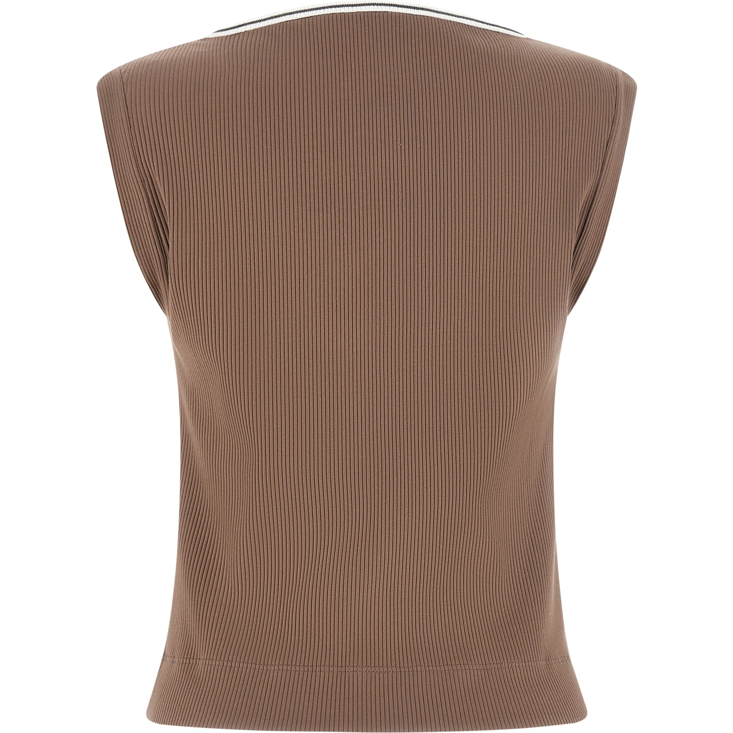 Brown Cotton Tank Tops