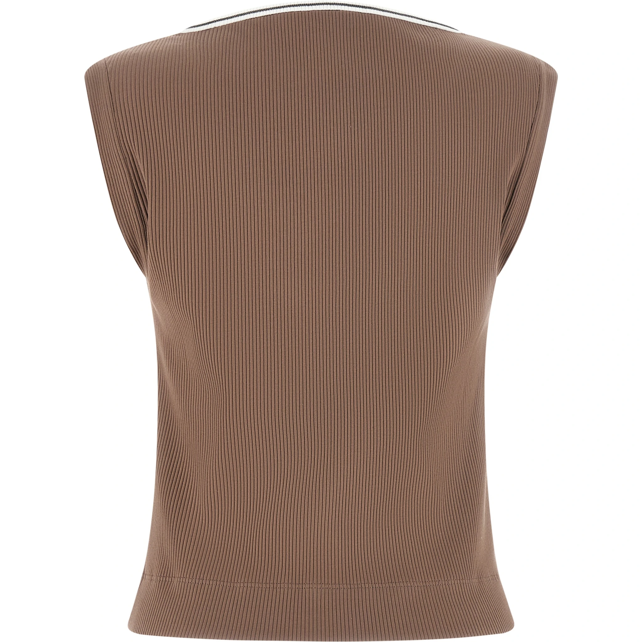 Brown Cotton Tank Tops