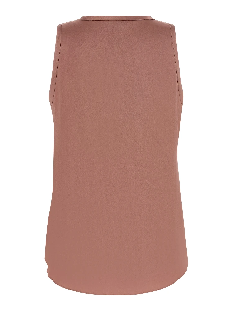 Multicolor Silk Sleeveles T-Shirt alternative