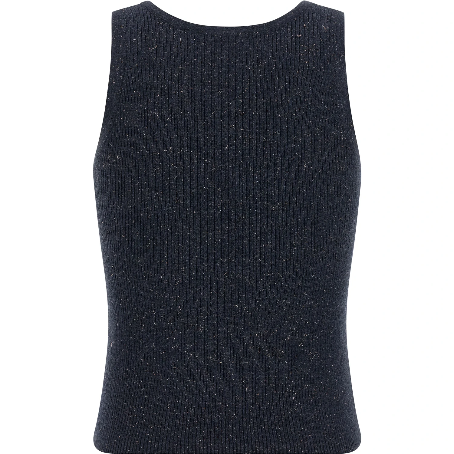 Blue Cashmere Sleeveles T-Shirt