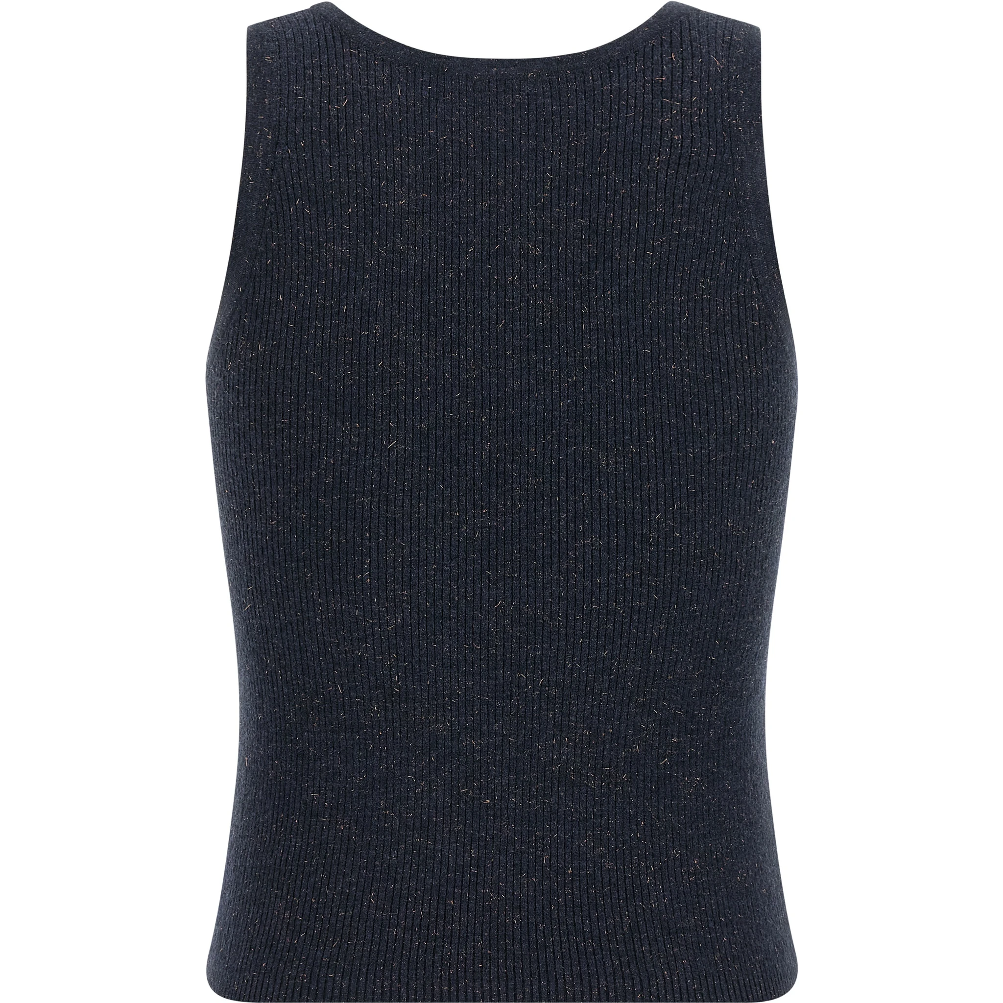 Blue Cashmere Sleeveles T-Shirt